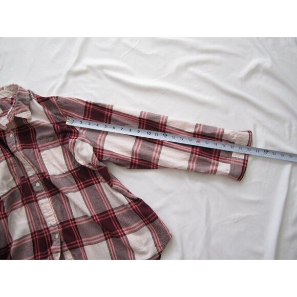 Women Old Navy Flannel Plaid Front Button Long Sleeve Shirt Size XXL (WB120) - Picture 5 of 9